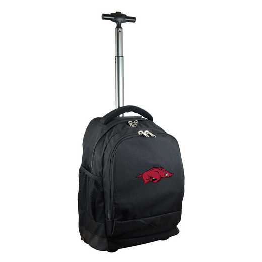 CLARL780-BK: NCAA Arkansas Razorbacks Wheeled Premium Backpack